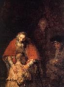 REMBRANDT Harmenszoon van Rijn The Return of the Prodigal Son (detail) painting